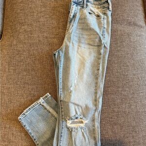 Stylish Light Blue Distressed Jeans